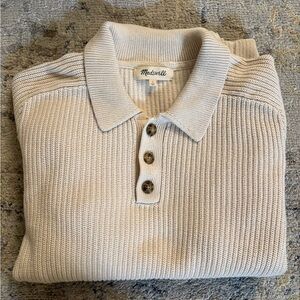 Madewell cream cotton sweater